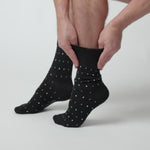 Load and play video in Gallery viewer, 3 Pairs Men's Concerto Cotton Socks - Black
