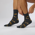 Charger et lire la vidéo dans la visionneuse de la Galerie, Lot de 3 paires de chaussettes amusantes en coton pour homme - Born Free
