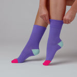 Load and play video in Gallery viewer, 6 Pairs Ladies Colourburst Cotton Socks - Chroma Portal
