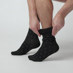 Load and play video in Gallery viewer, 3 Pairs Men's Twilight Cotton Socks - Black
