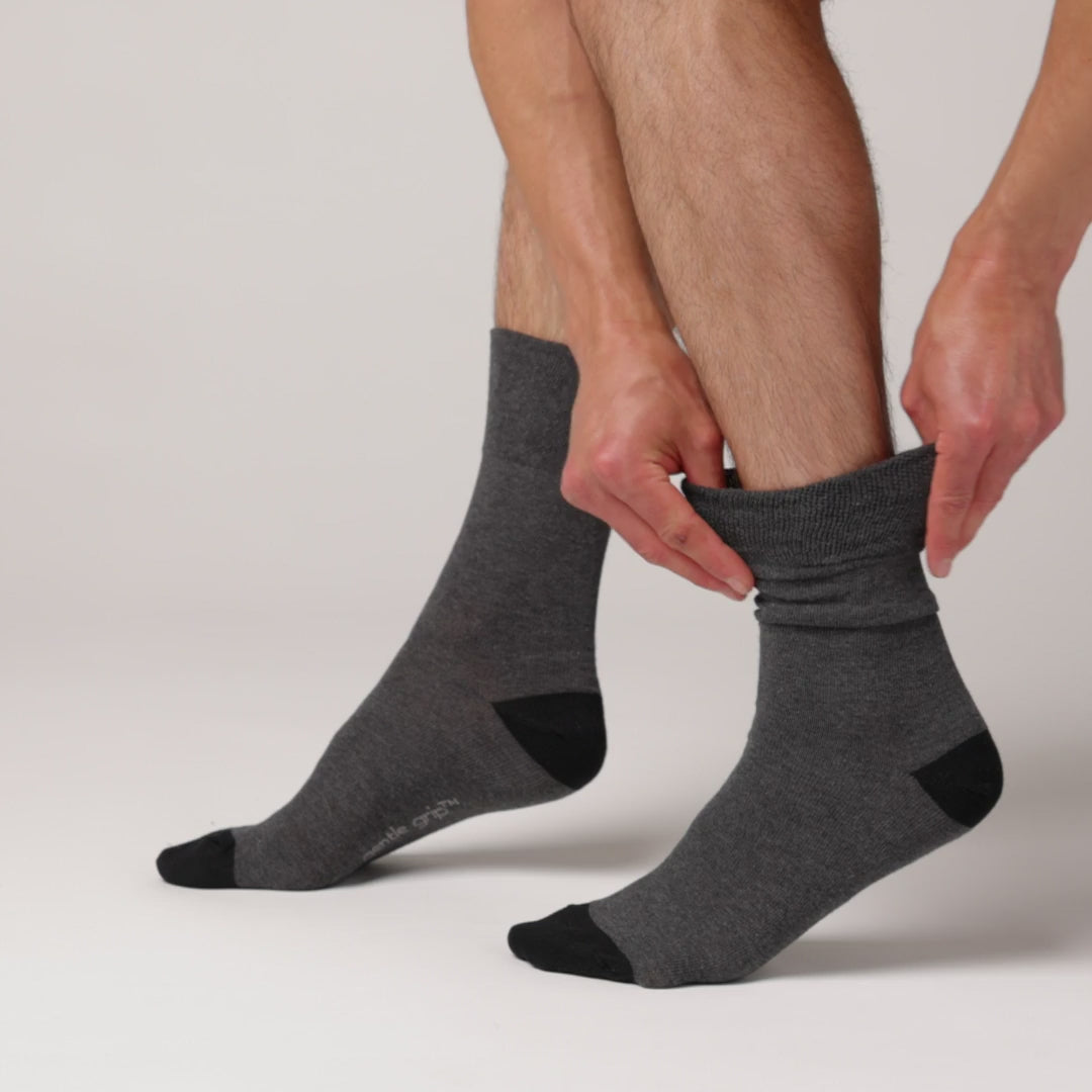 6 Pairs Men's Apex Cotton Socks - Black Mix