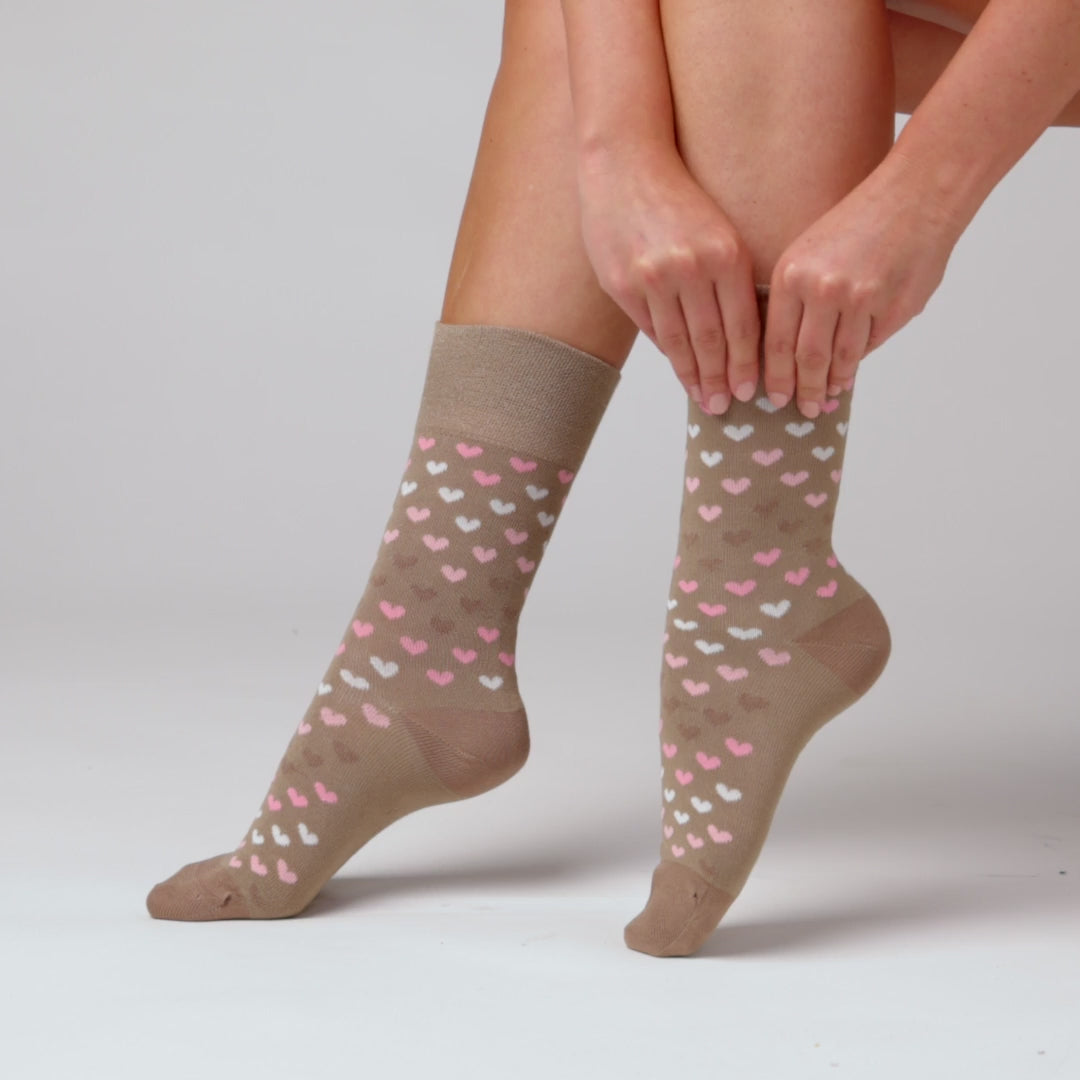 6 Pairs Ladies Bamboo Socks - Neutral