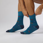 Charger et lire la vidéo dans la visionneuse de la Galerie, Lot de 3 paires de chaussettes amusantes en coton pour homme - Véhicules
