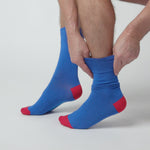 Load and play video in Gallery viewer, 3 Pairs Men's Colourburst Cotton Socks - Royal
