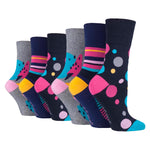 Load image into Gallery viewer, 6 Pairs Ladies Colourburst Cotton Socks - Hyper Colour
