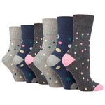 Load image into Gallery viewer, 6 Pairs Ladies Cotton Socks - Speckled
