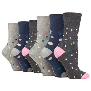 6 Pairs Ladies Cotton Socks - Speckled