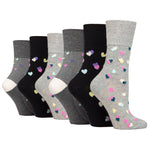 Load image into Gallery viewer, 6 Pairs Ladies Colourburst Cotton Socks - Sweetheart
