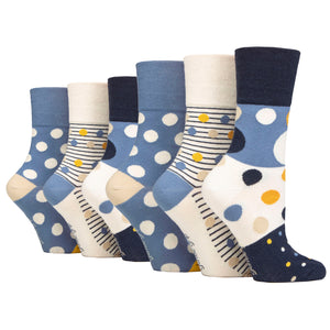 6 Pairs Ladies Cotton Socks - Summer Spots