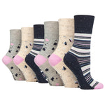 Load image into Gallery viewer, 6 Pairs Ladies Cotton Socks - Summer Terazzo
