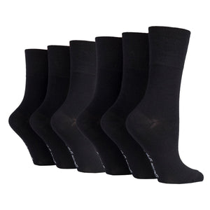 6 Pairs Ladies Bamboo Socks - Black