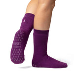 Load image into Gallery viewer, 1 Pair Ladies Raynaud&#39;s Thermal Slipper Socks - Violet
